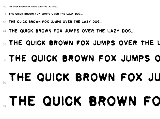 Pulp Stories font waterfall